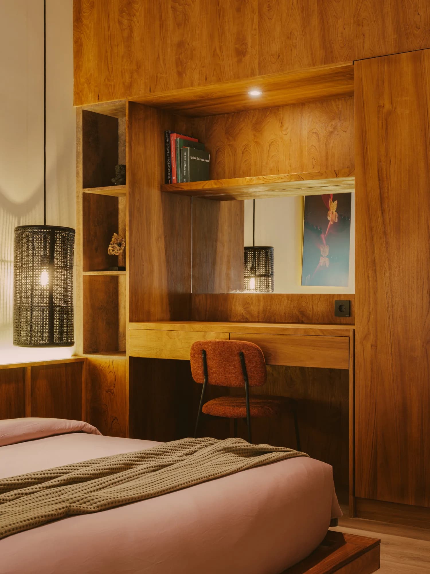 Contemporary apartment architecture and mezzanine staircase at Anandaya Sanur
