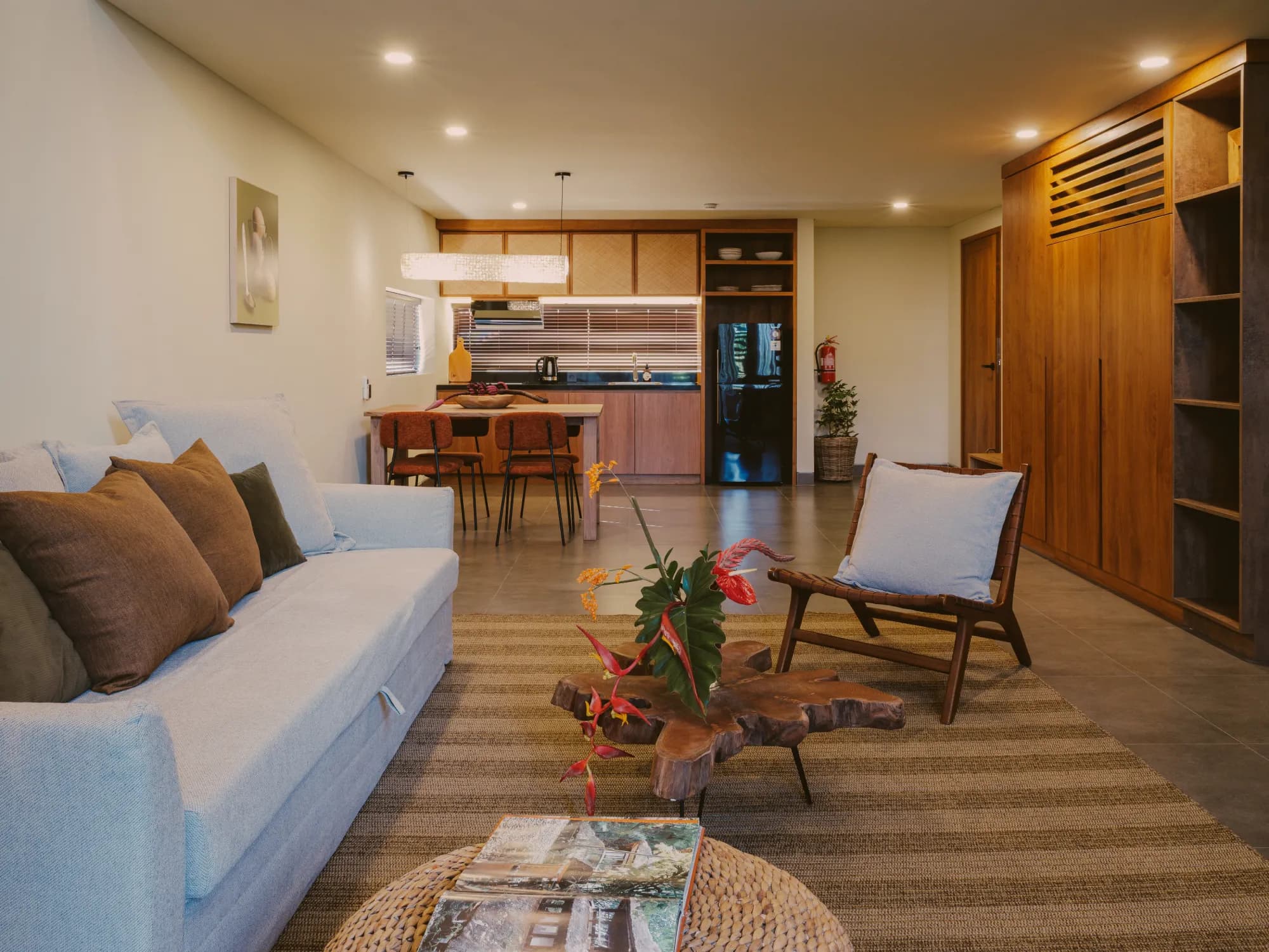 Contemporary apartment architecture and interiors at Anandaya Sanur